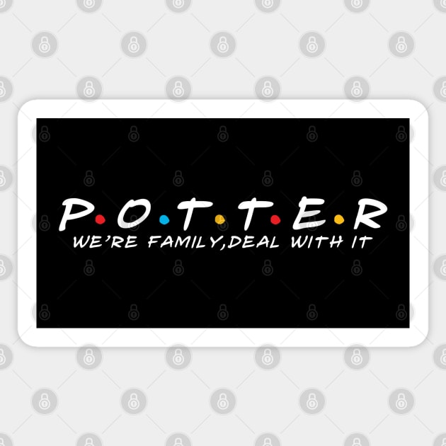 The Potter Family Potter Surname Potter Last name Sticker by TeeLogic